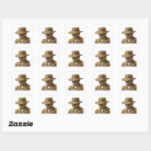 Sticker Carré Impression d'autocollant abstrait gris croquant (Feuille)