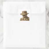 Sticker Carré Impression d'autocollant abstrait gris croquant (Sac)