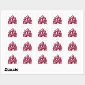 Sticker Carré Impression d'autocollant abstrait rose pelable (Feuille)