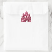 Sticker Carré Impression d'autocollant abstrait rose pelable (Sac)