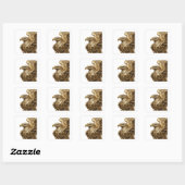 Sticker Carré Impression d'autocollant argent vibrant (Feuille)