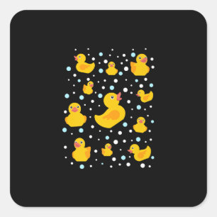 Sticker Carré Impression de canard en caoutchouc