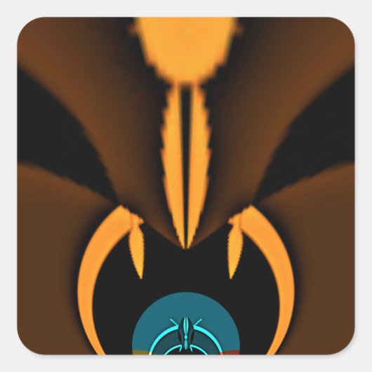 Sticker Carré Impression de contraste de couleur Abstraite (Devant)