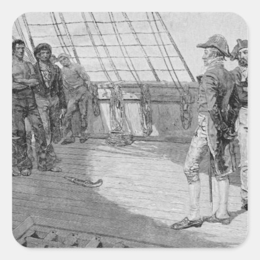 Sticker Carré Impression de la marine américaine (Devant)