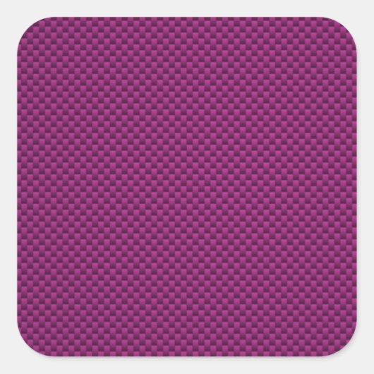 Sticker Carré Impression en fibre de carbone violet Fushia (Devant)