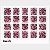 Sticker Carré Impression guépard rose RAB Rockabilly (Feuille)
