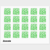 Sticker Carré Impression Lime Zebra (Feuille)