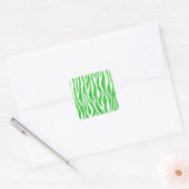 Sticker Carré Impression Lime Zebra (Enveloppe)