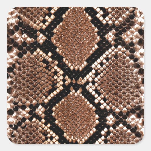 Sticker Carré Impression Python Snake Skin (Devant)