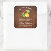 Sticker Carré Impression sur bois de citron au limoncello aquare (Sac)