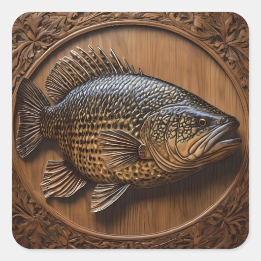 Sticker Carré Impression textuelle 3D Australian Murray Cod, (Devant)