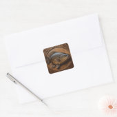 Sticker Carré Impression textuelle 3D Australian Murray Cod, (Enveloppe)