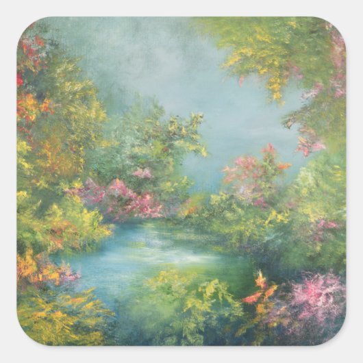 Sticker Carré Impression tropicale 1993 (Devant)