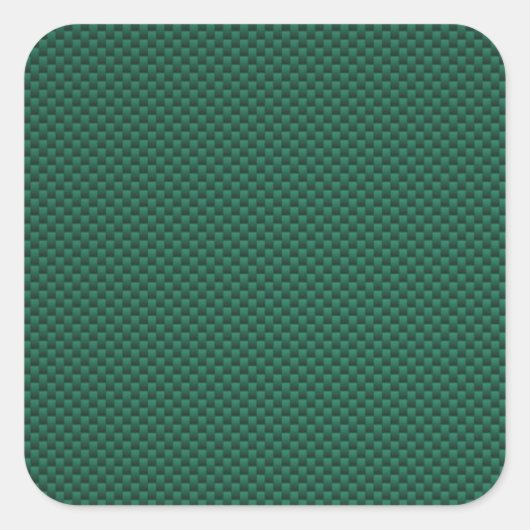 Sticker Carré Impression turquoise vert en fibre de carbone (Devant)