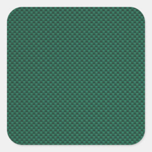 Sticker Carré Impression turquoise vert en fibre de carbone