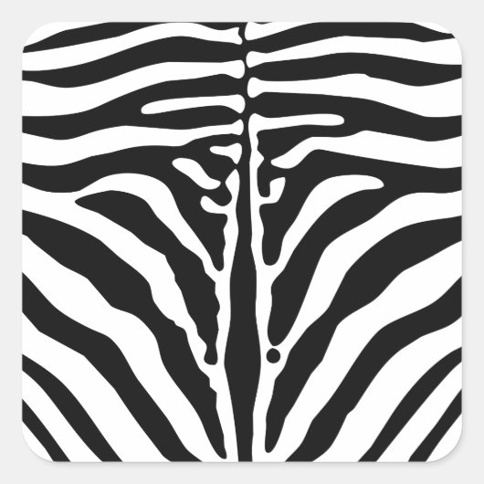 Sticker Carré Impression Zebra (Devant)