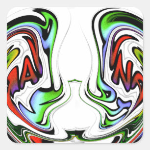 Sticker Carré Imprimer Hakuna Matata Whirl Art Extraordinaire