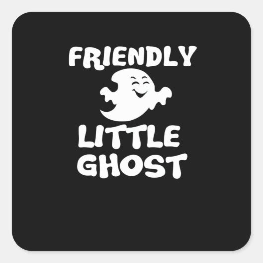 Sticker Carré Imprimer Little Boo Halloween (Devant)
