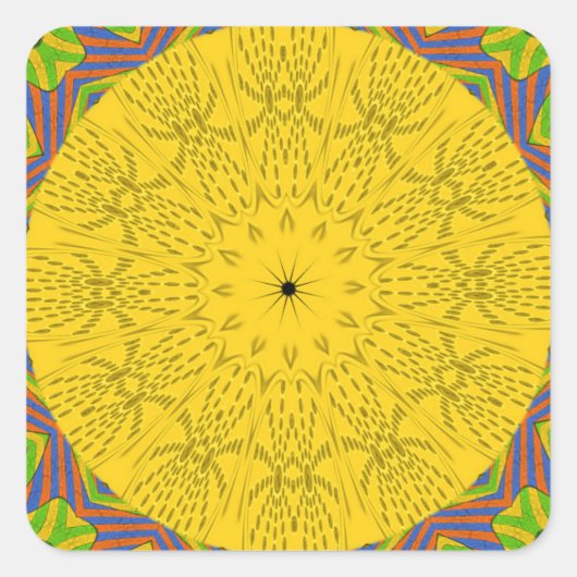 Sticker Carré Imprimerie d'art Motif égyptien (Devant)