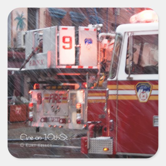 Sticker Carré Incendie le 10ème ST (Devant)