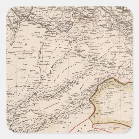 Sticker Carré Inde, Pakistan (Devant)