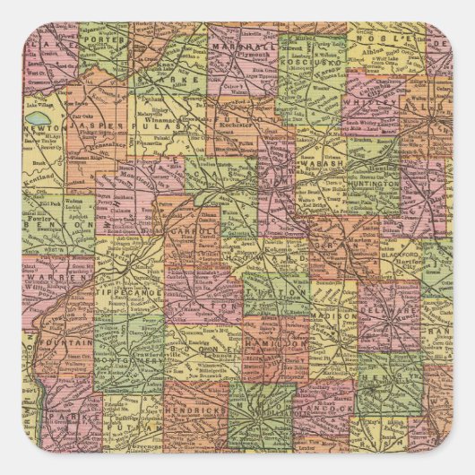 Sticker Carré Indiana 10 (Devant)