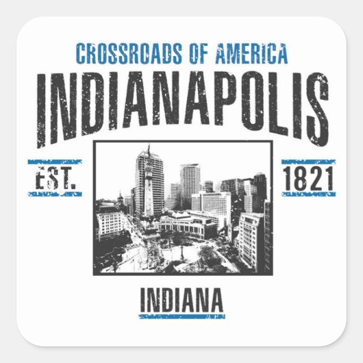 Sticker Carré Indianapolis (Devant)