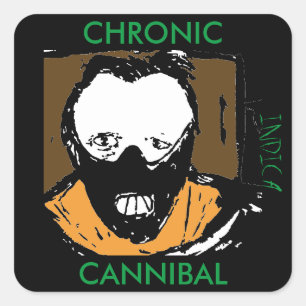 STICKER CARRÉ INDICA CANNIBALE CHRONIQUE