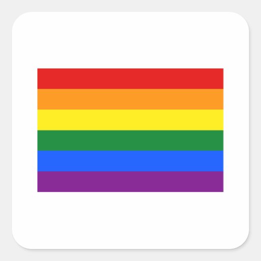 Sticker Carré Indicateur gay pride (Devant)