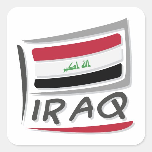 Sticker Carré Indicateur Iraq Pride X (Devant)