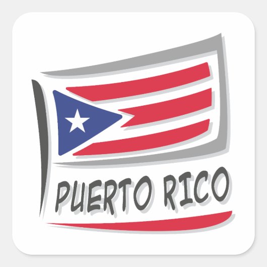 Sticker Carré Indicateur Porto Rico Pride X (Devant)
