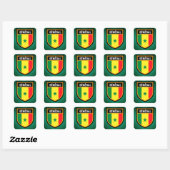 Sticker Carré Indicateur Sénégal (Feuille)