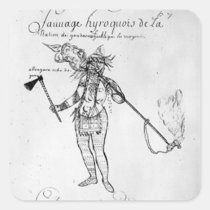 Sticker Carré Indien Iroquois du Canada