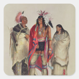 Sticker Carré Indiens nord-américains, c.1832