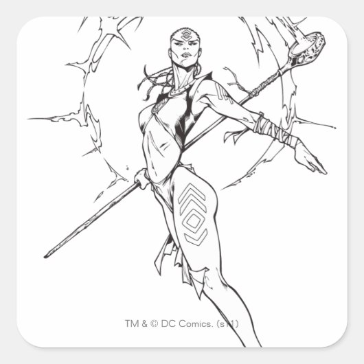 Sticker Carré Indigo Tribe 9 (Devant)