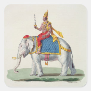 Sticker Carré Indra ou Devendra, from 'L'Inde francaise...'