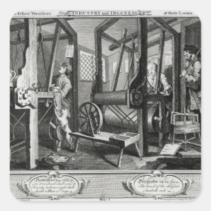 Sticker Carré Industrie et oisiveté