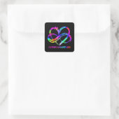 Sticker Carré Infinity Heart Love Sensibilisation sur l'autisme  (Sac)