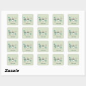 Sticker Carré Infirmier Homme Drôle Soins de Santé (Feuille)