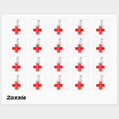 Sticker Carré Infirmière (Feuille)