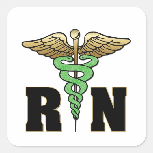 Sticker Carré infirmière de la RN (Devant)