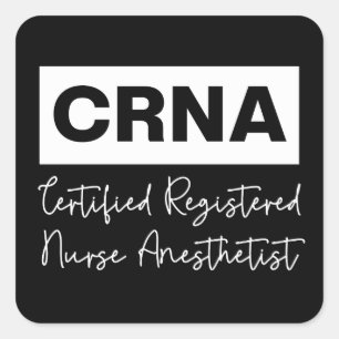 Sticker Carré Infirmière inscrite certifiée Anesthetist CRNA