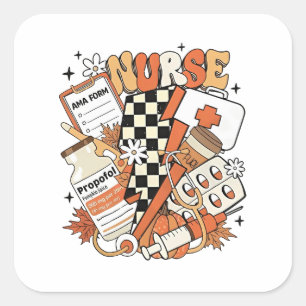 Sticker Carré Infirmière reconnaissante Vie Turquie Mignon Thank