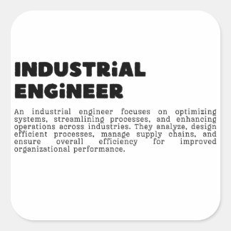 Sticker Carré Ingénierie industrielle : Optimisation des système