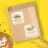 Sticker Carré Ingrédients de cuisson du pain de pâte