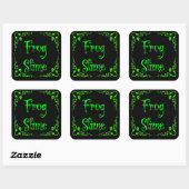 Sticker Carré Ingrédients de potion d'Halloween Frog Slime (Feuille)