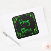 Sticker Carré Ingrédients de potion d'Halloween Frog Slime (Enveloppe)