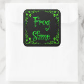 Sticker Carré Ingrédients de potion d'Halloween Frog Slime (Sac)