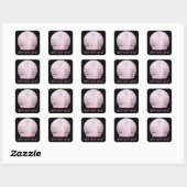 Sticker Carré Inhale Exhale Répéter rose (Feuille)