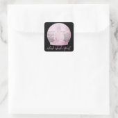 Sticker Carré Inhale Exhale Répéter rose (Sac)